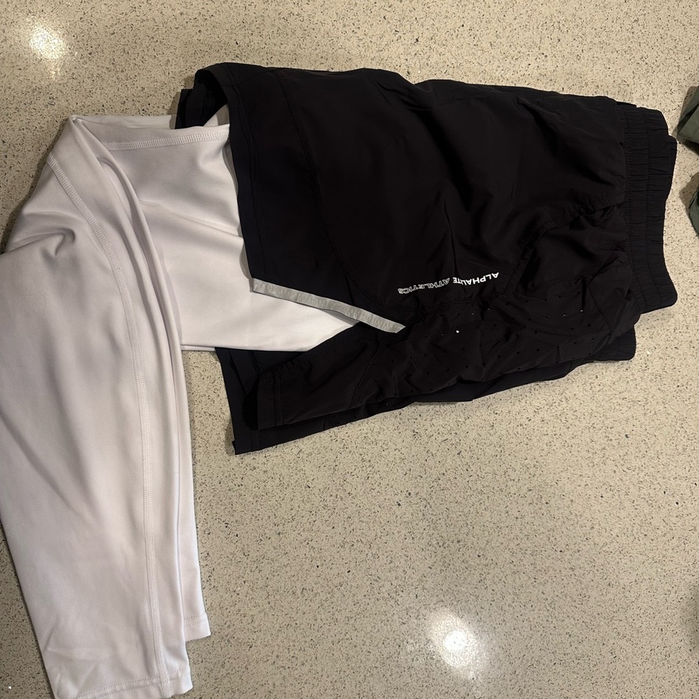 Alpha Industries Black and White Athletic Set